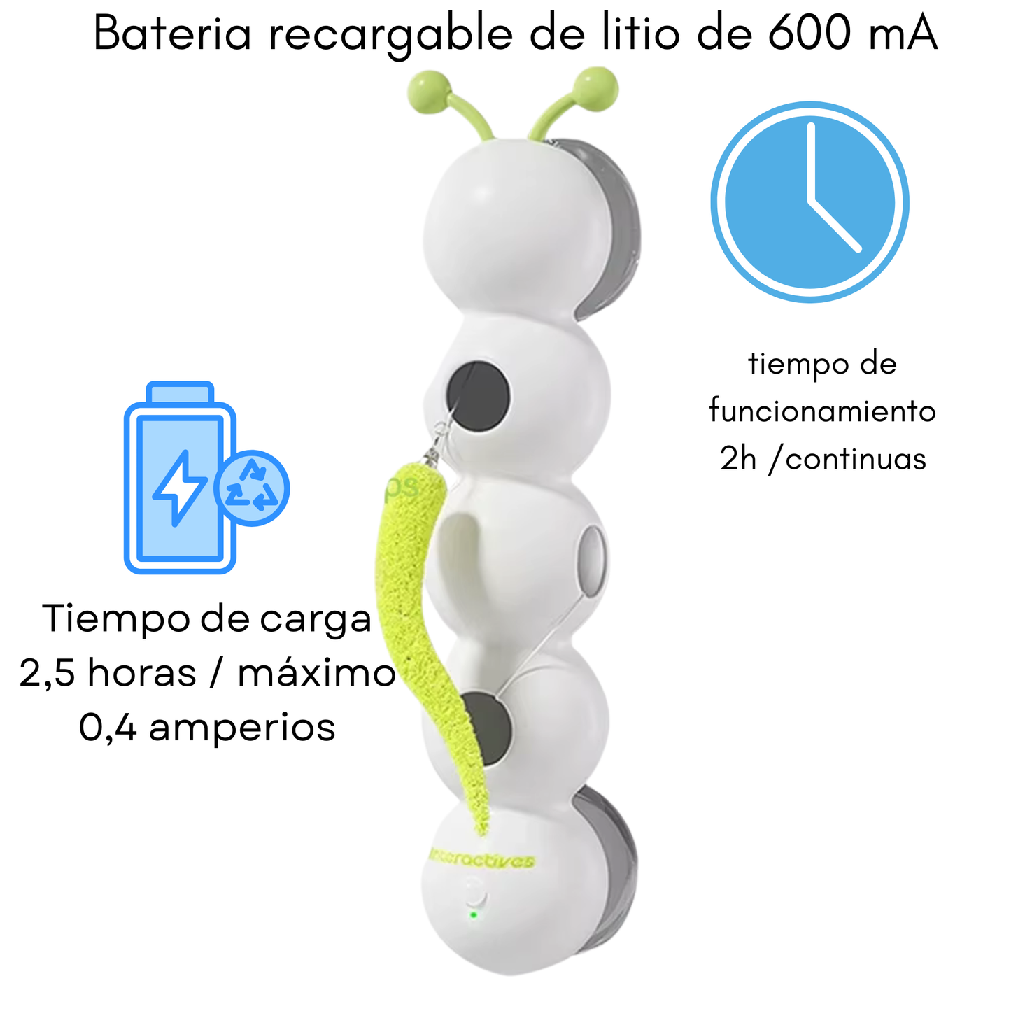 Caterpillar Juguete interactivo para gatos Caterpillar