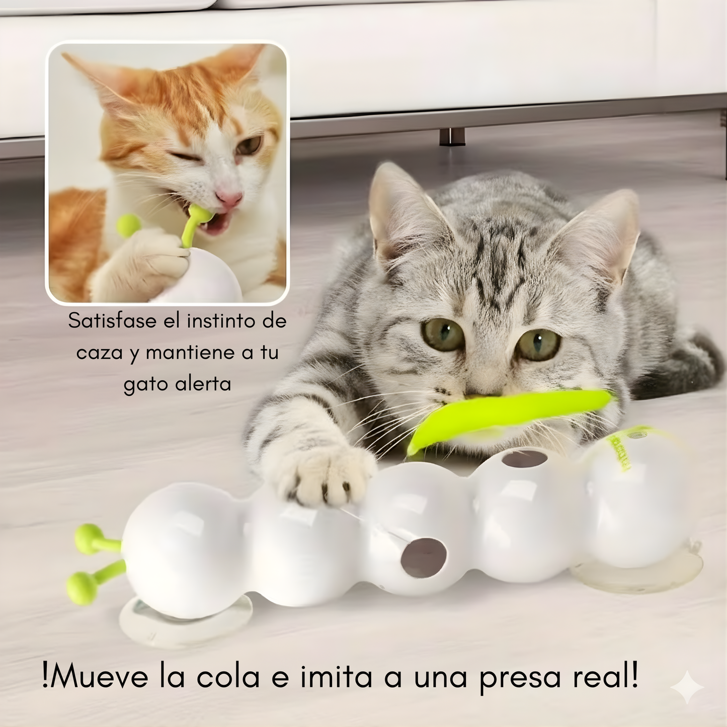 Caterpillar Juguete interactivo para gatos Caterpillar